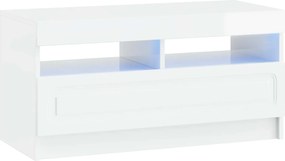 vidaXL 5 Τεμάχια LED Τηλεοπτικού Ντουλαπιού Γυαλιστερό Λευκό