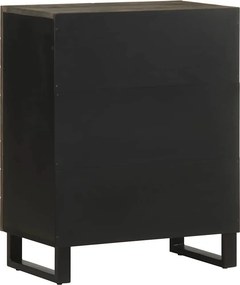 vidaXL Μπουφές Μαύρο 60x33x75 cm Μασίφ Ξύλο Μάνγκο