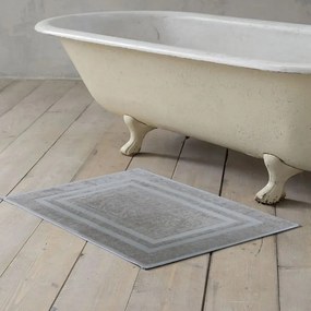 Ταπέτο Μπάνιου Κορνίζα Ker 102-043 Beige Designdrops 50X70 100% Βαμβάκι