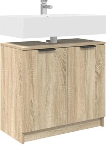 vidaXL Ντουλάπι Μπάνιου με αποθήκευση Δρύς Sonoma 64,5 x 33,5 x 59 εκ.