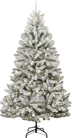 vidaXL Τεχνητό Χριστουγεννιάτικο Δέντρο Πράσινο και Λευκό 270 cm