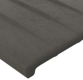 vidaXL Κεφαλάρι με Πτερύγια Σκούρο Γκρι 93x23x78/88 εκ. Βελούδινο