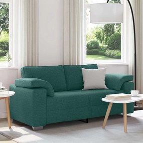 vidaXL Διθέσιος καναπές Σκούρο Πράσινο 180 cm ύφασμα