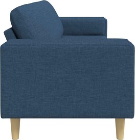 vidaXL Καναπές σαλονιού Μπλε 250 x 77 x 76 εκ. Πολυεστέρας