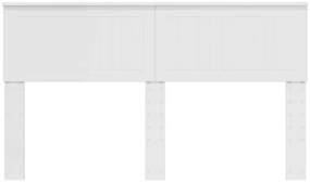 vidaXL Κεφαλάρι με κεφαλάρι Λαμπερό Λευκό 150 cm Επεξεργασμένο ξύλο