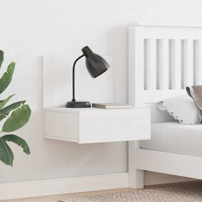 Κομοδίνο 2 pcs Λευκό 42 x 32,5 x 40 εκ Μασίφ ξύλο πεύκου