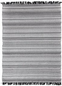 Χαλί Urban Cotton Kilim Samaira Black White Royal Carpet - 70 x 140 cm
