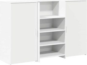 vidaXL Γραφείο υποδοχής Λευκό 155x50x103,5 εκ. Επεξεργασμένο Ξύλο