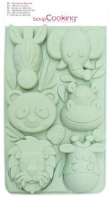 Scrap Cooking Φόρμα Σιλικόνης 6 Καλούπια 30x17.5x2.5cm Ζωάκια Της Ζούγκλας SCC-3166