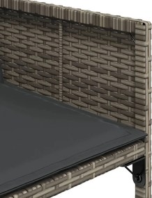 vidaXL Σετ Τραπεζαρίας Κήπου 7 τεμ. Γκρι Συνθ. Ρατάν με Μαξιλάρια