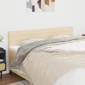 vidaXL Κεφαλάρια Κρεμ 160x5x78/88 εκ. Ύφασμα