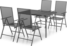 vidaXL Σετ Τραπεζαρίας Κήπου 5 Τεμαχίων Ανθρακί από Ατσάλι