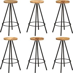 vidaXL Σετ Μπαρ 7 Τεμαχίων από Μασίφ Ξύλο Μάνγκο