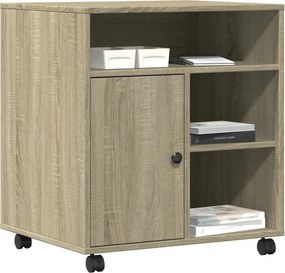 vidaXL Βάση Εκτυπωτή με Ρόδες Sonoma Δρυς 60x50x67 εκ.