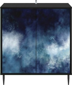 vidaXL Πλαϊνό γραφείο RAALTE Μαύρη Δρυς 69 x 33 x 76 εκ.