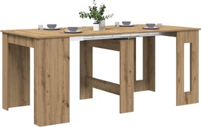 vidaXL Τραπέζι φαγητού Artisan Δρυς 180 x 85 x 75 εκ