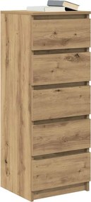 vidaXL Συρταριέρα με Συρτάρια Τεχνίτης Δρυς 37,5x35x99 εκ. Επεξ. Ξύλο
