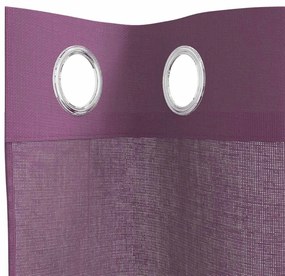 vidaXL Κουρτίνες Voile με ροδέλες 2 τεμάχια Μοβ 140x300 εκ.