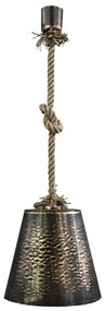 Φωτιστικό Οροφής Μονόφωτο Heronia Conos 31-0061 Rope/Bronze