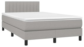 ΚΡΕΒΑΤΙ BOXSPRING ΜΕ ΣΤΡΩΜΑ &amp; LED ΑΝ.ΓΚΡΙ 120X200 ΕΚ ΥΦΑΣΜΑΤΙΝΟ 3133301