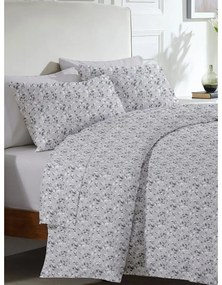 Σετ Σεντόνια Menta Εμπριμέ 320 Grey Διπλό (200x250)