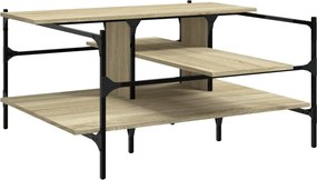 vidaXL Τραπεζάκι Σαλονιού Sonoma Δρυς 100x100x48,5 εκ. Επεξεργ. Ξύλο