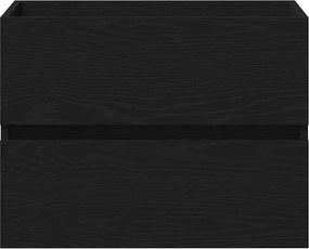 vidaXL Ντουλάπα Νιπτήρα Mπάνιου Μαύρη Οξυά 60 x 38,5 x 45 cm