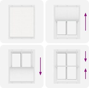 vidaXL Πλισέ περσίδα Λευκό 110x100 cm Πλάτος υφάσματος 109,4 cm