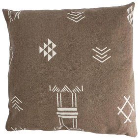 Διακοσμητικό Μαξιλάρι με έθνικ σχέδιο και διαστάσεις 56x56cm - Brown