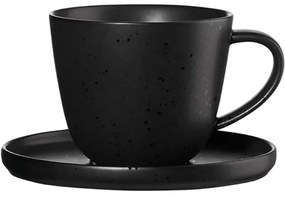 Φλυτζάνι Καφέ Με Πιατάκι Coppa Kuro 19020190 Φ8,9x7,2cm 250ml Black Asa Selection Ceramic