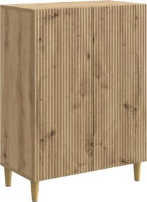 vidaXL Πλαϊνό γραφείο Artisan Δρυς 66 x 34,5 x 90 εκ