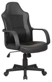 BF2850 Πολυθρόνα Γραφείου Διευθυντή, Mesh Μαύρο, PU Μαύρο