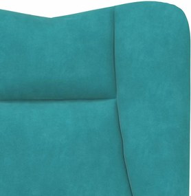 vidaXL Πολυθρόνα Τιρκουάζ 63 x 67 x 94 εκ. Βελούδο