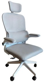 Καρέκλα γραφείου Recko ύφασμα mesh σε γκρι απόχρωση 56x62x116-125εκ 56x62x125 εκ.