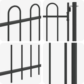 vidaXL Πύλη Φράχτη BOXTEL 103 x 150 cm Γκρι Κλειδώσιμο