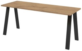 Τραπέζι Tucson 142, Lancelot δρυς, 75x67x185cm, 44 kg, Πλαστικοποιημένη μοριοσανίδα, Μέταλλο | Epipla1.gr