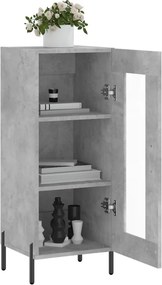 vidaXL Ντουλάπι Γκρι Σκυροδέματος 34,5x34x90 εκ. Επεξεργασμένο Ξύλο