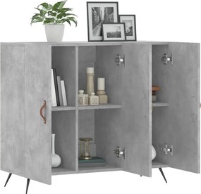 vidaXL Ντουλάπι Γκρι Σκυροδέματος 90x34x80 εκ. Επεξεργασμένο Ξύλο