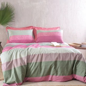 Σεντόνια Υπέρδιπλα (Σετ) Rythmos Next Robin Pink Πολύχρωμο Χωρίς Λάστιχο 230x260