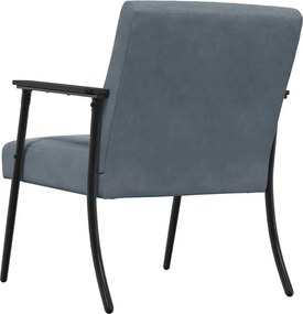 vidaXL Πολυθρόνα Σκούρο Γκρι 59 x 75 x 78 εκ Βελούδο