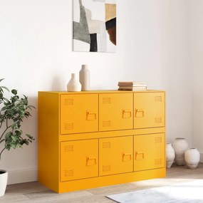 vidaXL Ντουλάπι Μουσταρδί 99x39x73 εκ. από Ατσάλι