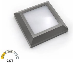 Απλίκα Φωτιστικό Τοίχου LED 4W ΙΡ65 3CCT 12,5x12,5cm Lumen-3-97068-Γκρι 3-97068