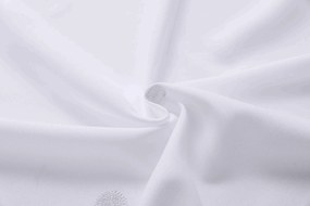 Κουρτίνα Με Κρίκο Ημιδιάφανη 270x270cm Λευκή με ανάγλυφο σχέδιο 6014-1