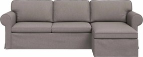 vidaXL Καναπές Taupe 245 x 138 x 80 εκ ύφασμα
