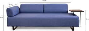 Τριθέσιος Καναπές Κρεβάτι Μπλε INFINITY 220x90x80