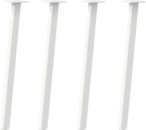 vidaXL Πόδια Κονσόλας 4 τεμ. Λευκά 72 εκ. Ατσάλι