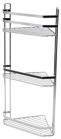 ESTIA ΕΤΑΖΕΡΑ ELEGANT ΜΕΤΑΛΛΙΚΗ ΓΩΝΙΑΚΗ 3 ΘΕΣΕΩΝ 54x28x18cm ΧΡΩΜΙΟΥ