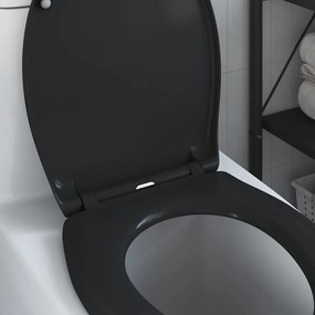 vidaXL Κάθισμα τουαλέτας γρήγορης απελευθέρωσης Μαύρο