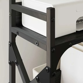 vidaXL Σταντ Εκτυπωτή Μαύρη Οξυά 40 x 20 x 40 εκ Επεξεργασμένο ξύλο