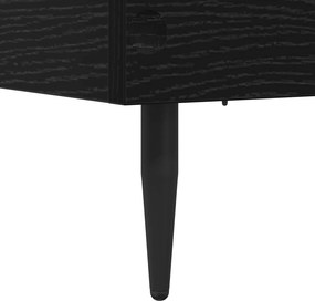 vidaXL Σκελετός Κρεβατιού Μαύρη Δρυς 80 x 200 cm Επεξεργασμένο Ξύλο